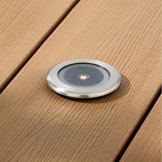 Lights4fun LED Gartenleuchte 4er Set Solar Terrassen‑Einbaustrahler in Warmweiß, Silber