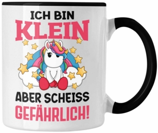 Trendation Tasse Trendation - Klein Aber Sch Gefährlich Lustige Einhorn Tasse mit Spruc