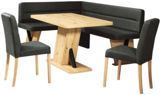 Home affaire Eckbankgruppe Laros Sitzgruppe, Eckbank, Stühle, Tisch, (Set, 4tlg Set), perfekt für Küche, Esszimmer, Wohnzimmer, Bestseller