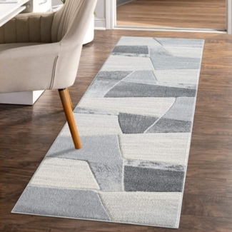 Carpet City Läufer BONITO9053, rechteckig, Höhe: 11 mm, Flachflor, Hochtief-Muster/ 3D-Effekt, Geo-Muster, für Wohnzimmer
