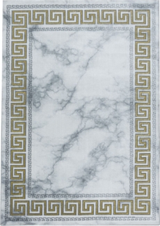 Kurzflor Teppich Nauro rechteckig - 120x170 cm - Goldfarbe