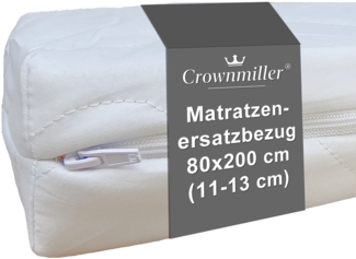 Crownmiller Matratzenbezug 80x200cm, für Matratzen von 11-13 cm, waschbar bis 60°C, OEKOTex100
