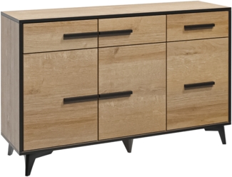 AX LIVING Schubladen Sideboard Kommode Fabriani K3D3S Eiche Riviera