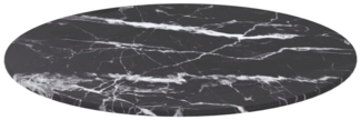vidaXL Tischplatte Schwarz Ø50x0,8 cm Hartglas in Marmoroptik 322263