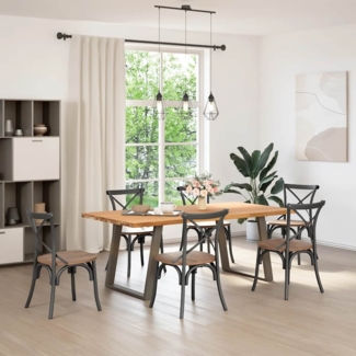 vidaXL Esstisch Hellbraun 200x100x74 cm Massivholz Eiche Rechteckig 3304540