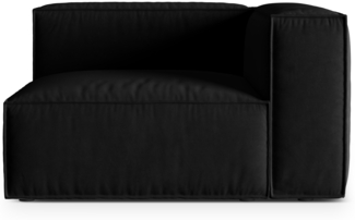 Micadoni Eckmodul Groß Nuria 1-Sitzer Rechts Samt Schwarz