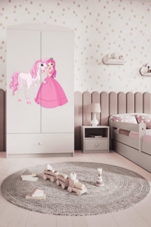 Bjird Kinderkleiderschrank Kleiderschrank Babydreams (4 Einlegeböden und Schublade) 175x90x52 cm
