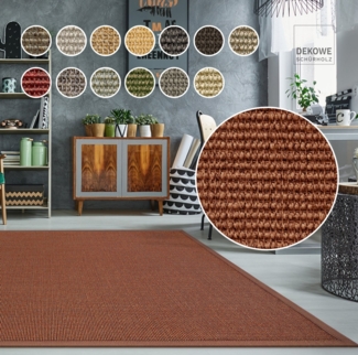Dekowe Sisalteppich Mara S2 mit Bordüre, rechteckig, Höhe: 5 mm, Flachgewebe, Material: 100% Sisal, Wohnzimmer, Kundenliebling