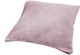 Hahn Primera Strickkissen Kissenbezug Perlmuster 50x50 cm mauve rosa 545001-472