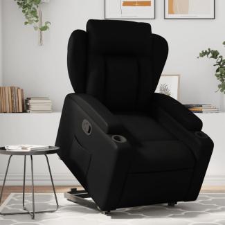 vidaXL Relaxsessel mit Aufstehhilfe Schwarz Kunstleder 3204544