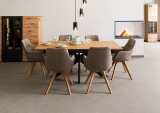 Massivmoebel24 Esstisch Esstisch verlängerbar Wildeiche 160-245x90 natur geölt KITZBÜHEL #10