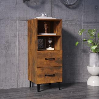 Sideboard Räuchereiche 34,5 x 34 x 90 cm Holzwerkstoff [817417]