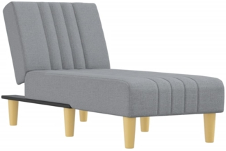 vidaXL Chaiselongue Hellgrau Stoff 352819