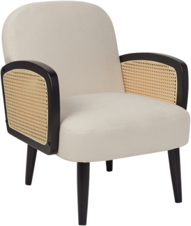 Sessel DVENBERG Stoff Schwarz