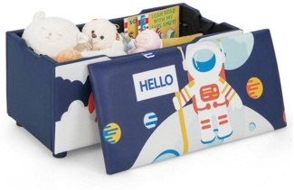 COSTWAY Spielzeugtruhe Spielzeugkiste, Gepolsterte mit Deckel