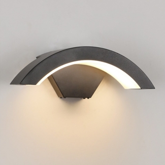 Goeco Wandleuchte U-förmige Außenwandleuchte, 24W Energiesparlampe, für Garten, Flur, Warmweiß, IP54 wasserdicht, mit superhellen LED-Chips