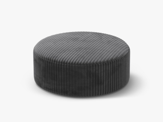 Micadoni Pouf Dia 90cm Kord Tilia Grau