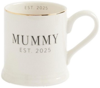 Next Becher Trinkbecher, Mummy Est 2025, Steingut