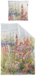 Irisette Mako Satin Bettwäsche Wave 8689-90 Blumenlandschaft 135x200