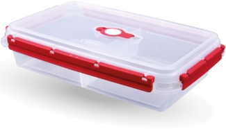 Frischhaltedosen für Lebensmittel ( 2 L ) - "Rot" - Vorratsdose luftdicht, Aufbewahrungsbox Meal Prep Box, Brotdose, BPA Frei