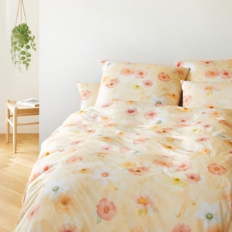 elegante Mako Jersey Bettwäsche Pastel gelb|135x200 cm + 80x80 cm