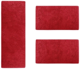 Floordirekt Hochflor-Bettumrandung Barcelona, 13 Farben & 3 Größen, Teppichläufer, ideal im Schlafzimmer, Höhe 22 mm, (3-tlg), Shaggy