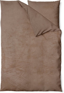 One Home Bettwäsche Winter Cashmere Touch Unifarben, Fleece, 4 teilig, flauschig warmes Teddy Plüsch, Wende Übergröße