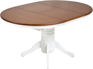 Ausziehbarer Esstisch AKRON Braune Esche 106 150 cm 106 cm Holz