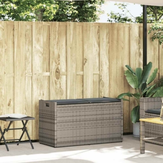 vidaXL Outdoor-Sitzbank mit Stauraum und Kissen Grau 100 cm 4104062