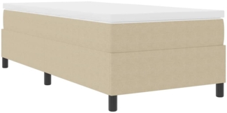 vidaXL Boxspringbett Hellgrau und Weiß 193 x 90 x 60 cm Cordstoff 3337441