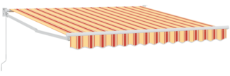 vidaXL Manuelle Einziehbare Markise in Gelb und Orange 300 x 250 cm 3329969