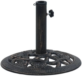 vidaXL Sonnenschirmständer Schwarz Bronze 9 kg 40 cm Gusseisen 47865
