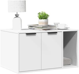 vidaXL Katzenklo Weiß 80x50x45 cm Holzwerkstoff 857733