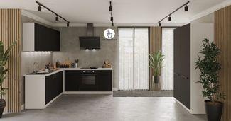 Winkelküche ARIA K-WH ECKE 1 - 215 x 220 + 120 cm Anti Fingerprint Küchenzeile Küchenblock Singleküche Einbauküche Küche Eckküche