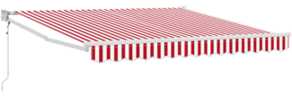 vidaXL Automatische Einziehbare Markise Rot und Weiß gestreift 300x250 cm 3329988