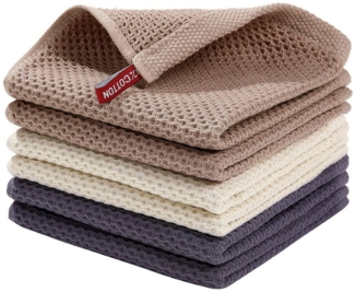 Auledio Geschirrtuch 100% Baumwolle,34x34 cm,Weiche Küchentücher Geschirrtuch Spüllappen, (6-tlg)