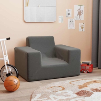 vidaXL Kindersofa Anthrazit Weich Plüsch 4104774