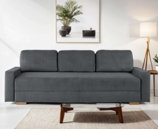 INOSIGN 3-Sitzer SHERIDIAN Schlafsofa mit Bettkasten, in Feincord & Velvet, mit Wellenunterfederung, moderne Bezüge, B/H/T 225/94/80