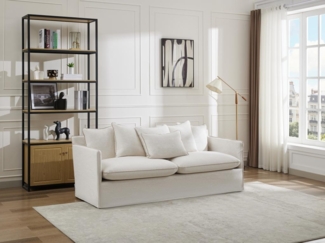 Vente-unique - Sofa 3-Sitzer - melierter Stoff - Beige - MASLINO von Maison Céphy