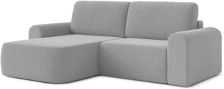 AX LIVING Sofa 250 cm breit mit Schlaffunktion Otterton in Hellgrau L