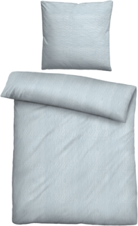 biberna Sleep & Protect 0022294 Seersucker Bettwäsche UNI, hellblau, 1x 135x200 cm + 1x 80x80 cm
