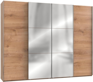 Schwebetürenschrank LEVEL 36 A, 350/236, ohne Spiegel/Schubladen, Plankeiche/Plankeiche