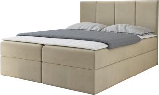 Boxspringbett Rebos, Natur, 160 x 200 cm