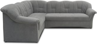 DOMO Collection Papenburg, Ecksofa, Microfaser dkl. Grau, 243 x 192 cm