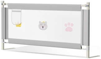 Clanmacy Bettschutzgitter 150CM Bettgitter Kinderbettgitter Babybettgitter Kinderbett Fallschutz (150cm), aus Metall