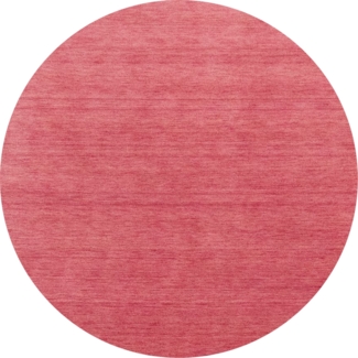 Morgenland Gabbeh Teppich - Softy - Uni - rund - 150 x 150 - Rosa
