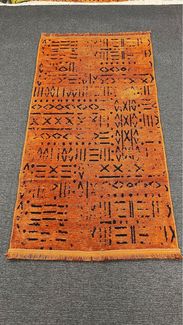 Moderner Geometrischer Teppich 100 x 200 cm Acryl Orange 88780727 [en. casa]