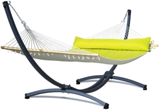 Potenza Panama Stabhängematte mit Grande Gestell bis 220kg I Hängematte- 210x140, 200kg I Limette