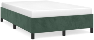 vidaXL Bettgestell ohne Matratze Dunkelgrün 120x190 cm Samt 379531