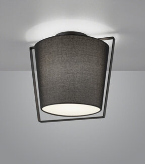 helestra UKA Deckenleuchte mattschwarz / Schirm schwarz #15/2042.22